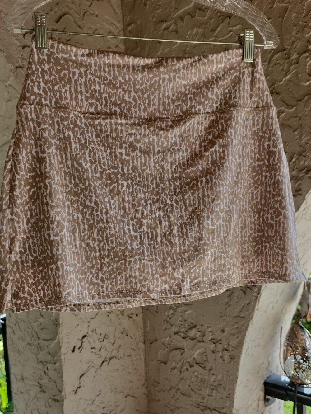 Soybu Brown Animal-Print Mini Skirt
